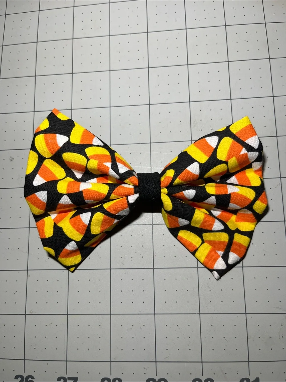 Halloween Candy Corn Bow for Kids - Black, Orange & Yellow